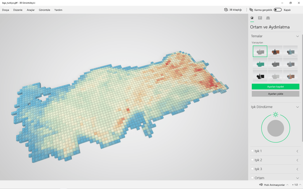LEGO 3D Türkiye&nbsp;Haritası