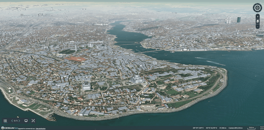 OpenStreetMap ile 3D İstanbul&nbsp;Görünümü